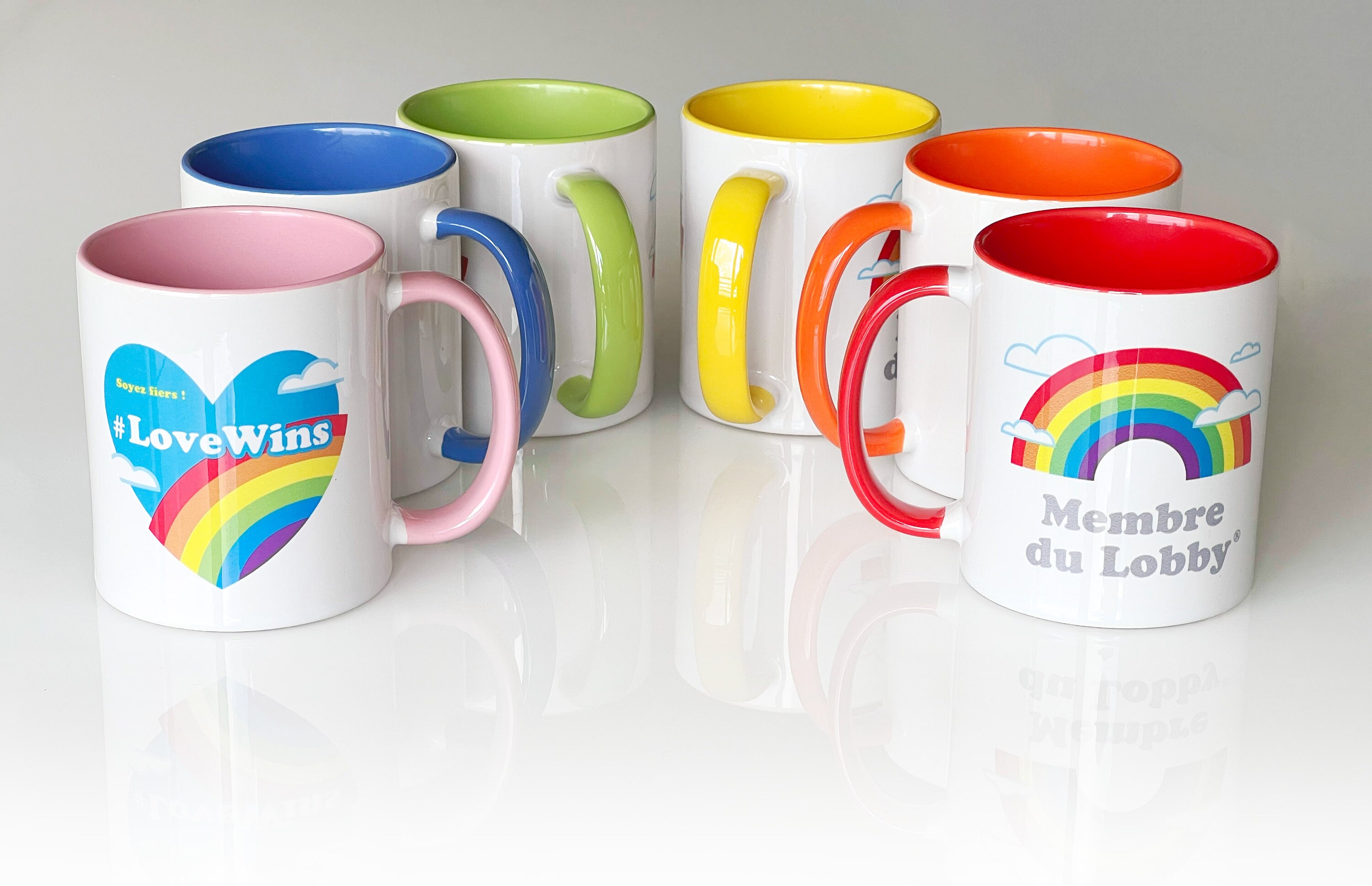 Collection de 6 Tasses Membre Du Lobby