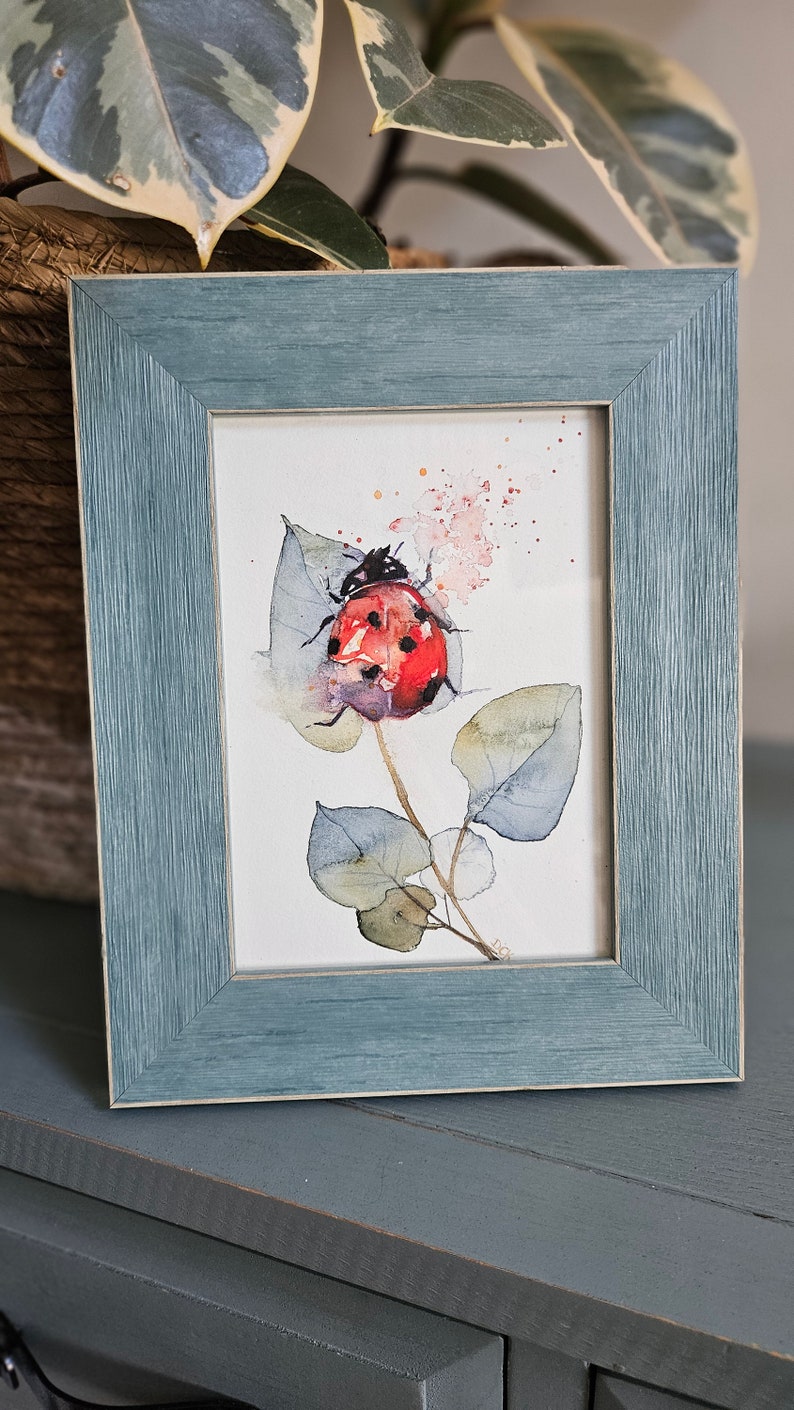 Ladybug Watercolor Nature Print, Ladybug Painting, Insect Art - Etsy