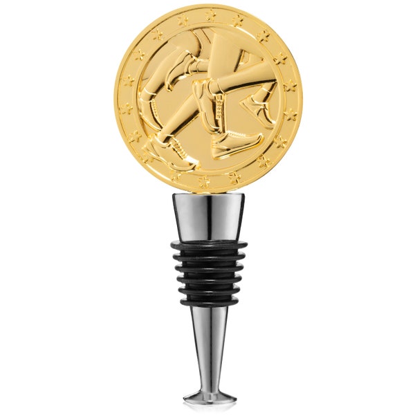 Gold Medal Wine Stopper – Unique Bottle Stopper Gift for Runners and Athletes – Practical and Durable -Easy to Use - The Perfect Present!