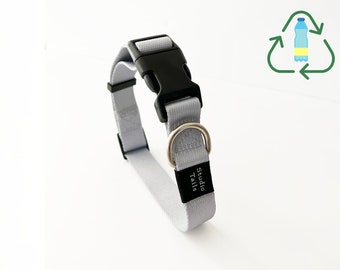Urban Gray: Eco-Friendly Dog Collar from Recycled Plastics