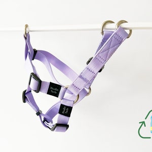 Lavender Bliss: Eco-Friendly Step-In Dog Harness from Recycled Plastics