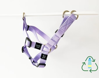 Lavender Bliss: Eco-Friendly Step-In Dog Harness from Recycled Plastics