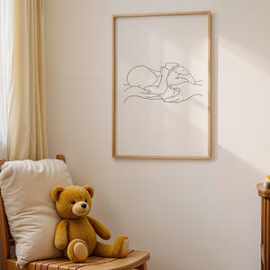 Poster di nascita personalizzato / Stampa personalizzata su una riga / Stampa per la cameretta dei bambini / Stampa su una riga per neonati / Disegno su una riga / Poster per neonati / DOWNLOAD DIGITALE