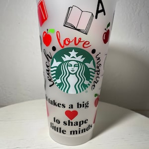Lehrer Geschenk | Personalisierte Lehrer Tasse | 24 Unzen Starbucks Kalttasse |