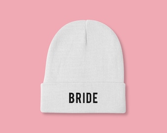 Bride Beanie | Winter Bachelorette Hat, Bride Gift, Embroidered Wedding Hat