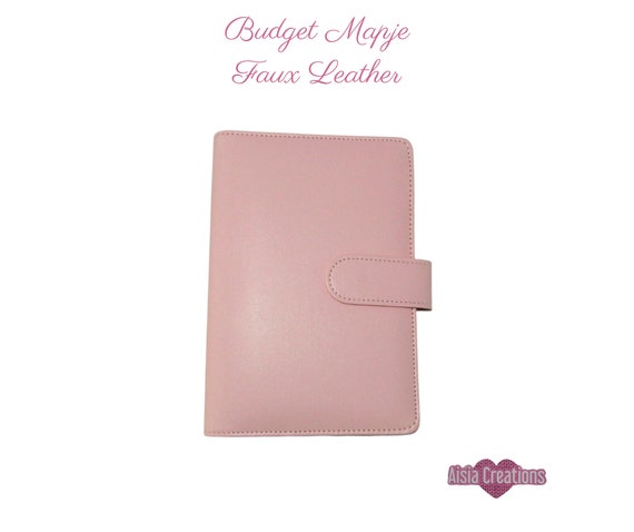 Einde Kan worden genegeerd Inhalen Budget Faux Leather Ring Folder Pink Budget Binder A6 - Etsy