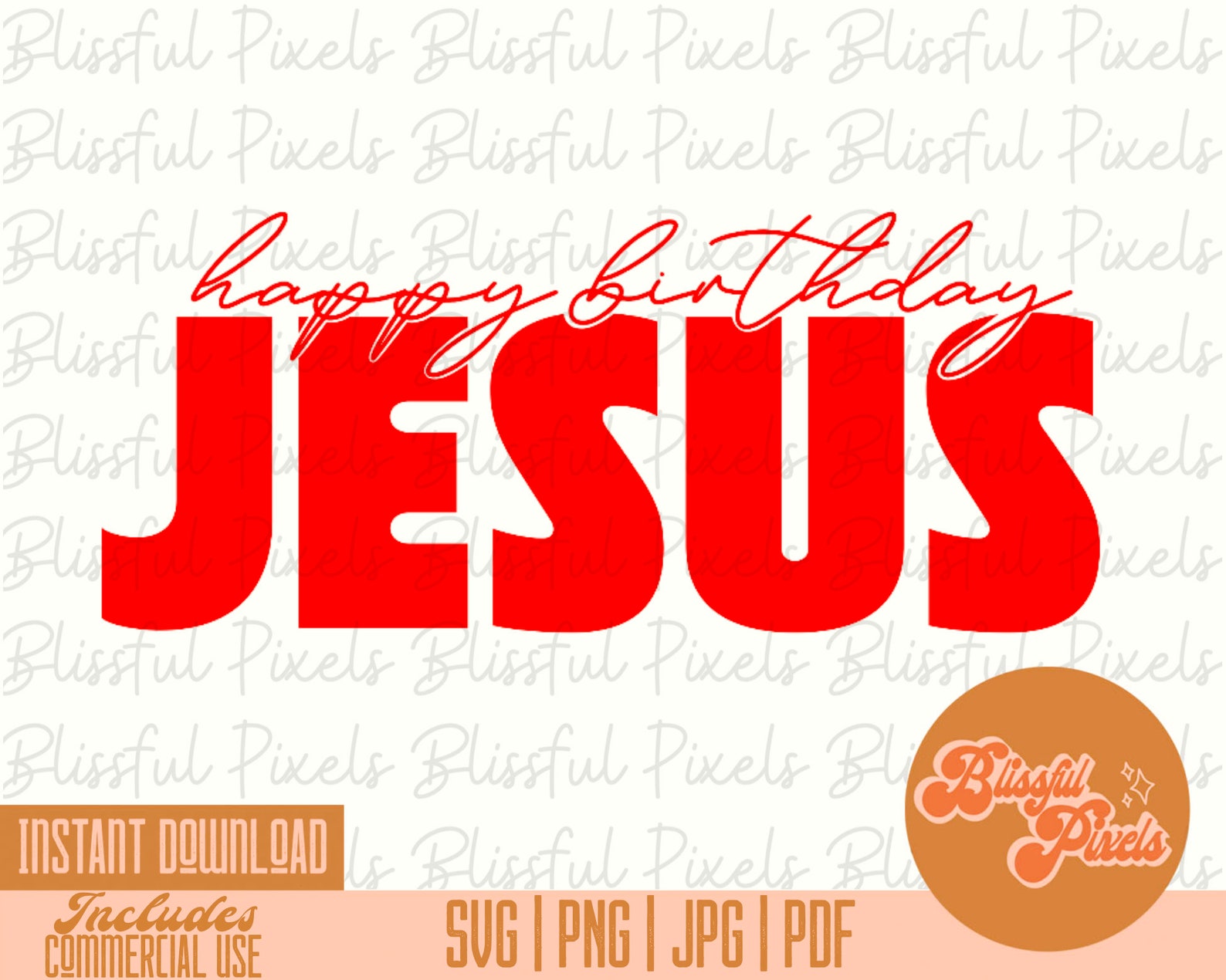 Happy Birthday Jesus SVG PNG for Cutting Machine Cricut | Etsy