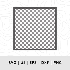 Diamant latwerkpatroon stencil SVG voor snij- en lasermachines