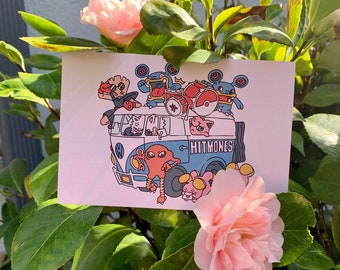 Travel Card Carte postale Hitmons Van