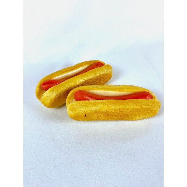 1987 MTC Tikes Realistic Hotdog & Bun Pretend Play Food