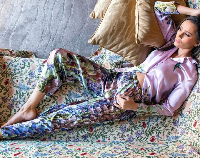 Silk Dreams Pyjama Set Hummingbird Collection