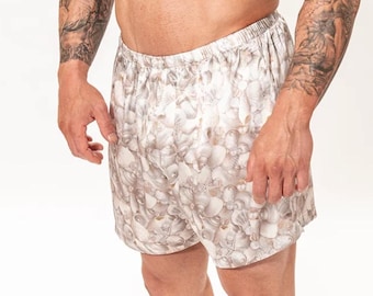 Men's Mulberry Silk Boxer Shorts: Silk Dreams Loungewear