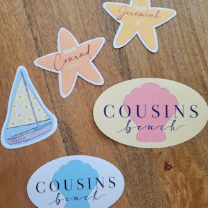 The Summer I Turned Pretty Inspired Sticker Set, TSITP, Team Conrad, Team Jeremiah, Cousins Beach, Belly, Team Bonrad, Team Jellyfish