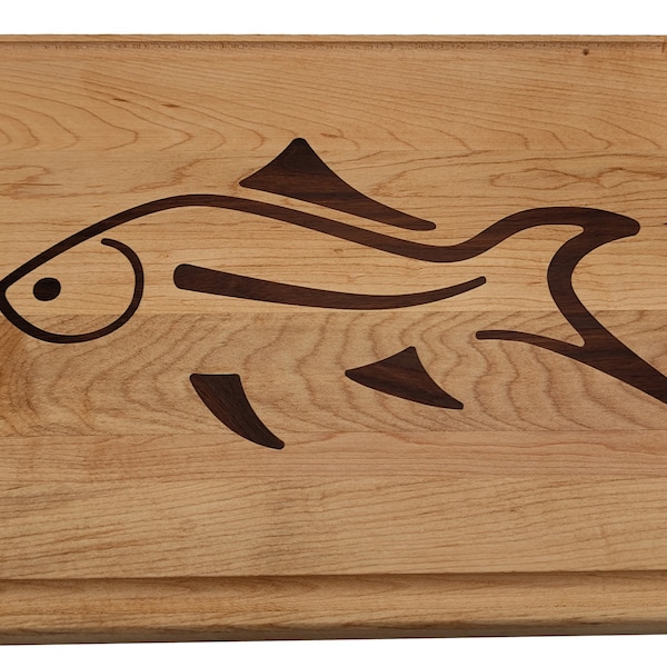 Timber Inlay Fish Inlay Cutting Board - Etsy