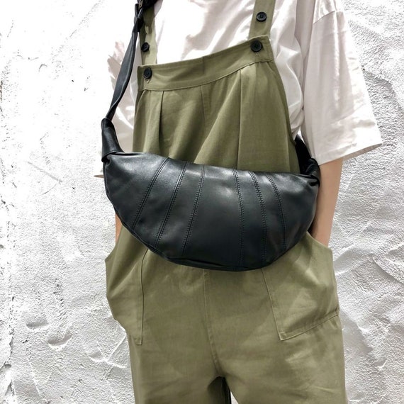 Genuine Leather Croissant Bag Small Crossbody Bag Half Moon - Etsy