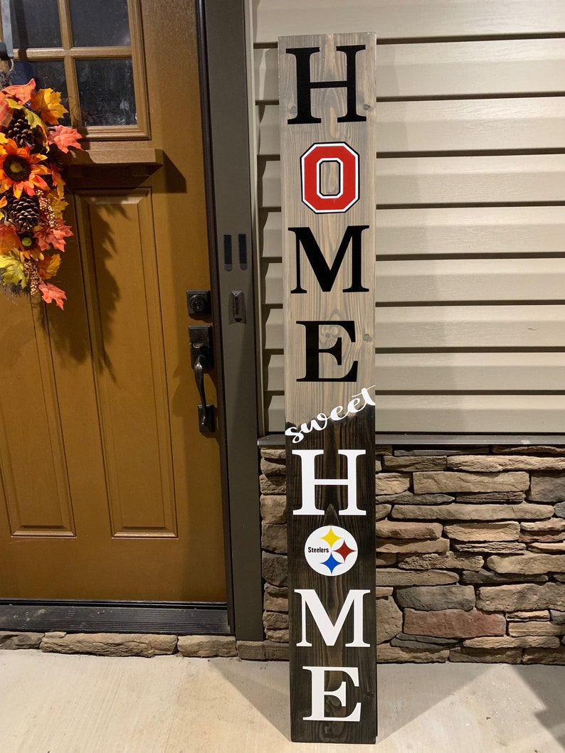 House Dividedcollege Team Porch Sign 5 Ft Tall Etsy