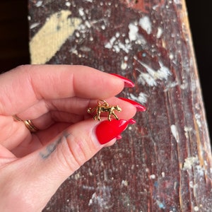 18k Gold plated brass leopard charm/big cat charms
