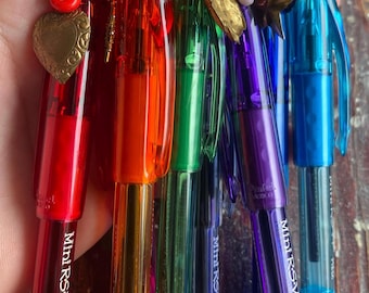 Mini Pen Keychain/Pen Charms/real pen and ink bag charms/mini pen charm keychains