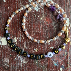 Pearl beaded necklace/Diamonds and pearls- I would die 4 U