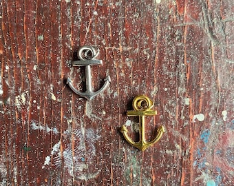 Anchor charms/gold/silver/nautical charms/silver anchors/gold anchors