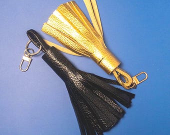 Handmade Genuine Leather Tassels - Bag charms - Neutrals