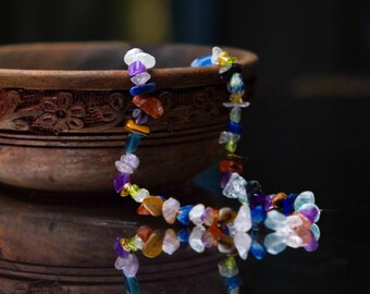 Rainbow Healing Stone Necklace | Amethyst, Citrine, Rose Quartz & More