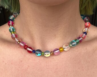 Colorful Chunky Glass Necklace