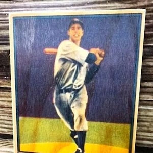 1941 Joe DiMaggio 10&quot;x12&quot;x3/4&quot; Birch Wood Vintage Baseball Card Sign Display- Free Shipping