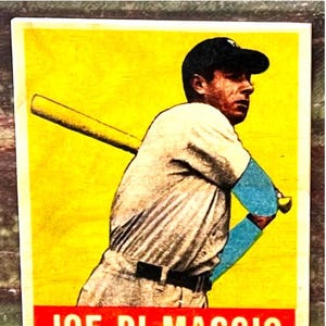 1948 Joe DiMaggio 10&quot;x12&quot;x3/4&quot; Birch Wood Vintage Baseball Card Sign Display- Free Shipping