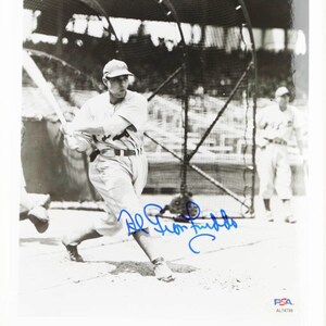 Al Gionfriddo Brooklyn Dodgers Signed Vintage 8x10 Photo (PSA)- Free Shipping