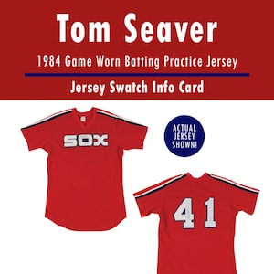 Tom Seaver 1984 White Sox Game-Worn Batting Practice Jersey Swatch Box Authenticated by Photo Match & Grading (PMG)