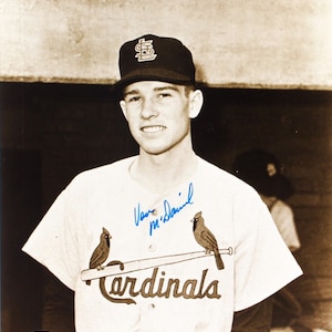 Von McDaniel St. Louis Cardinals Signed Vintage 8x10 Photo (PSA)- Free Shipping