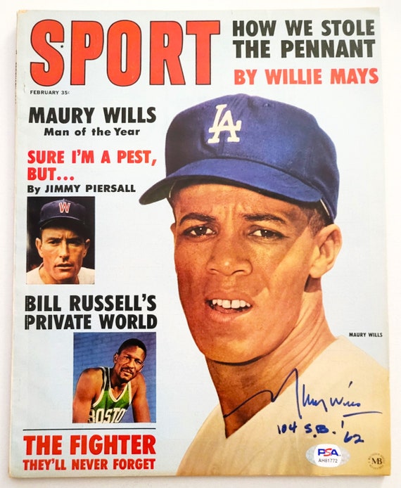 Maury Wills Los Angeles Dodgers Signed and Inscribed 104 S.b.
