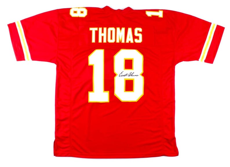Emmitt Thomas Kansas City Hall of Famer Signed Custom Jersey (JSA COA) Free Shipping image 1