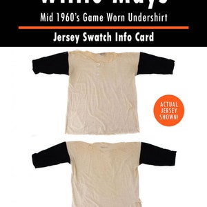 Willie Mays 1960’S San Francisco Giants Game-Worn Shirt Swatch Box Authenticated by Photo Match & Grading (PMG)- Free Shipping