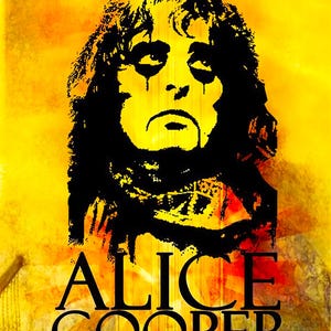 Alice Cooper Rock N&#39; Roll Legends &quot;The Myth of a Shock Rocker&quot; Poster 9&quot;x12&quot; Reprint Concert Poster on PVC Board -Free Shipping