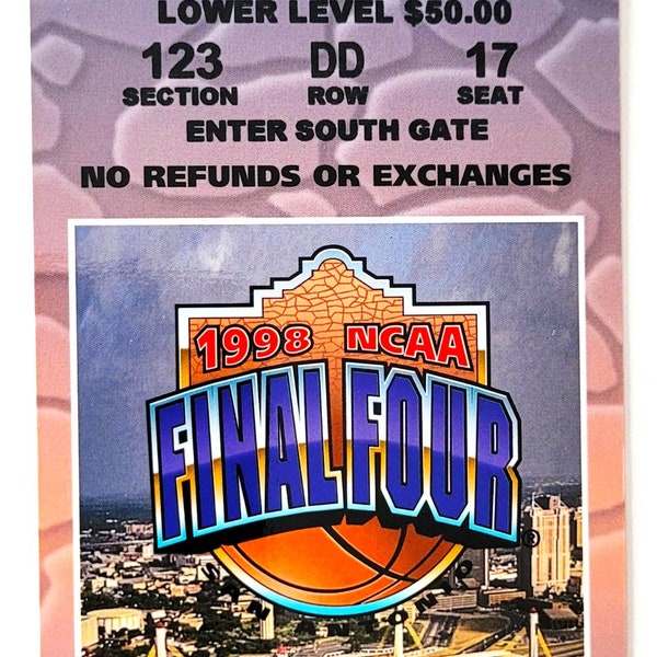 Final Four Ticket Etsy