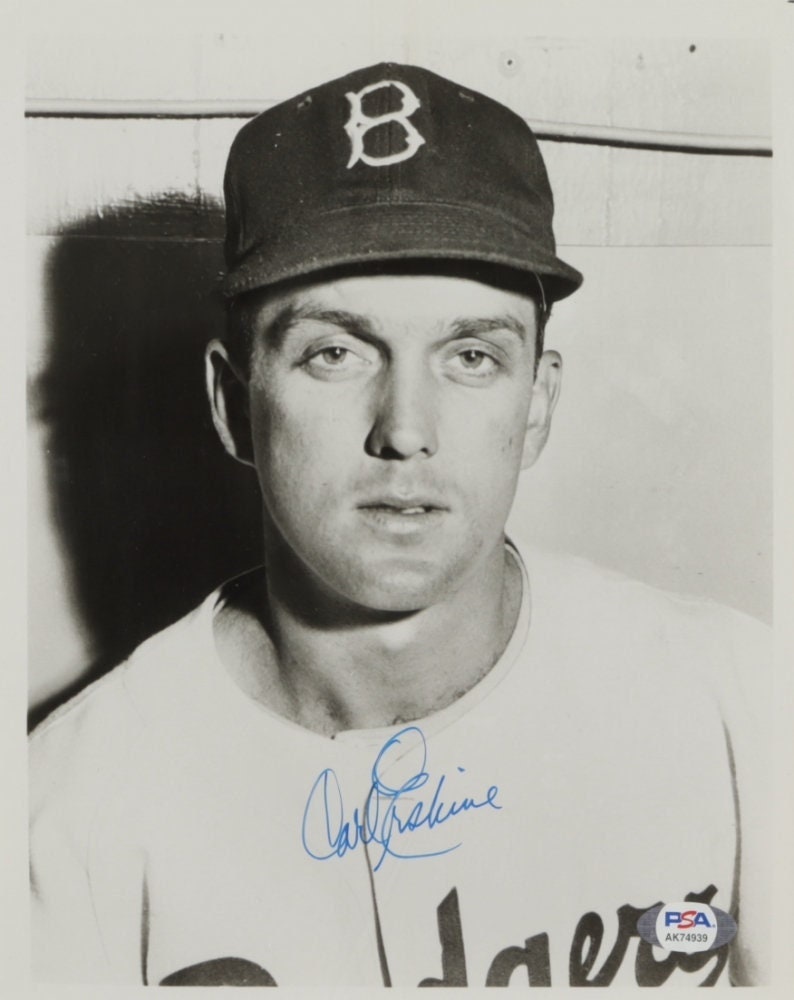 Carl Erskine Hand Signed Autographed Los Angeles Dodgers Jersey