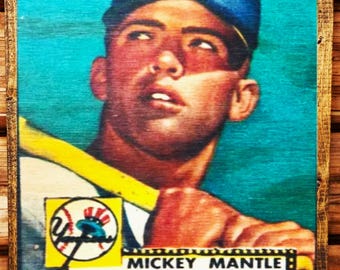 Mickey Mantle 1952 Aged Reprint Card & Facsimile Autograph Set - Etsy