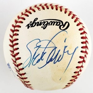 Steve Garvey & Jose Offerman Los Angeles Dodgers Dual Signed ONL William White Baseball with Ball Cube (JSA COA)- Free Shipping