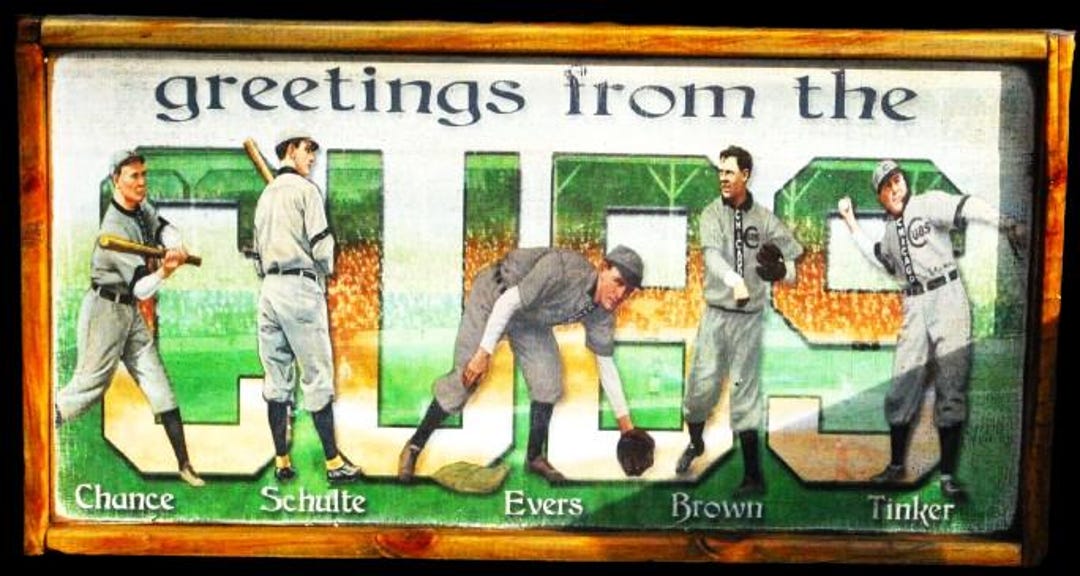 1912 Chicago Cubs Vintage Postcard 12