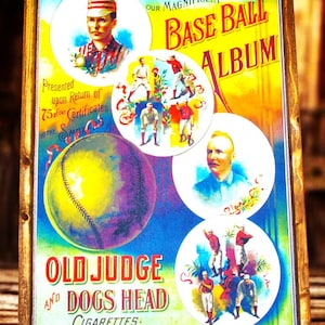 Old Judge Rounds Advertisement Vintage Style 18x24 Advertisement Wooden Display Sign Framed in a Rustic Wood Frame-Free Shipping
