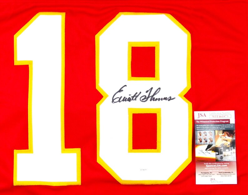 Emmitt Thomas Kansas City Hall of Famer Signed Custom Jersey (JSA COA) Free Shipping image 2