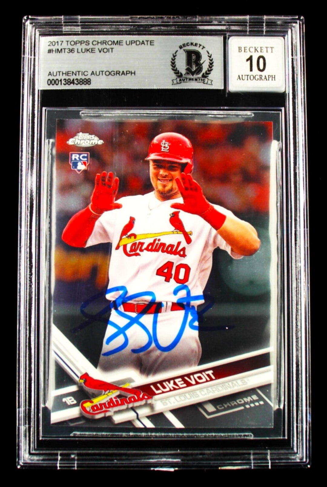 Luke Voit St. Louis Cardinals Signed 2017 Topps Chrome Update #HMT36 ...