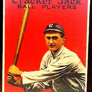 1914 Cracker Jack Joe Jackson 1914 Cracker Jack Card 8x10 Print Direct to Birch Wood Sign Display Vintage Photo- Free Shipping