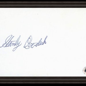 Stanley Coveleski New York Yankees & Hall of Famer Signed 3x5 Index Card in a Black Frame (Sure Shot Promotions COA)-Free Shipping