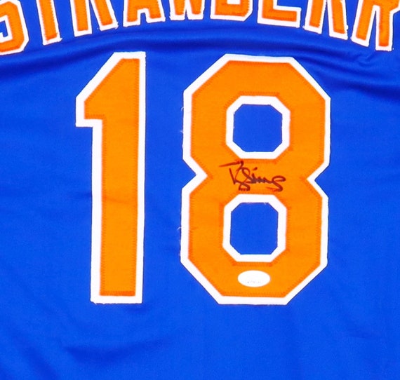 Darryl Strawberry Signed New York Mets Custom Jersey (Beckett Witness  Certified)