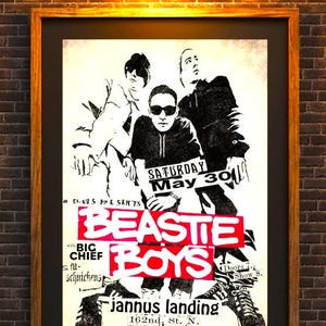 Beastie Boys Vintage Concert Poster 8&quot;x12&quot; Art Reprint  PVC Board (Frame Not Included) -Free Shipping
