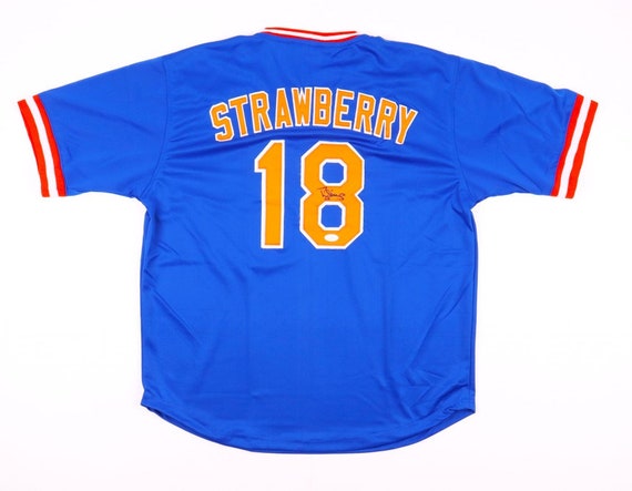 Darryl Strawberry Signed New York Mets Custom Jersey (Beckett Witness  Certified)