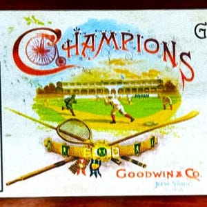 Old Judge Champions Baseball 6x24 Birch Wood Advertisement Sign Display Free Shipping